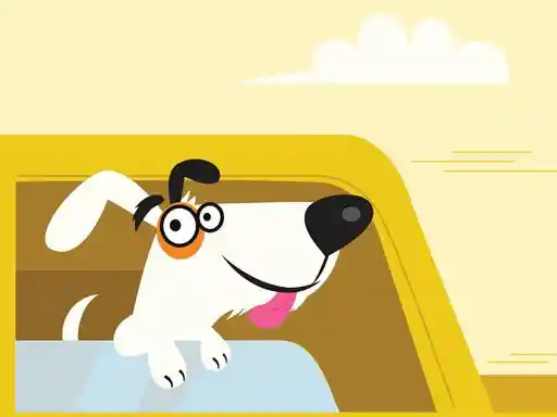 Game: Cachorros adorables en autos, juego de combinaciones de 3.