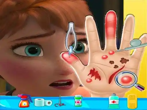 Game: Anna, doctora de manos congeladas en juegos divertidos para niñas en línea.
