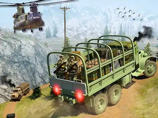 Game: Conducción de transporte de carga del ejército en línea