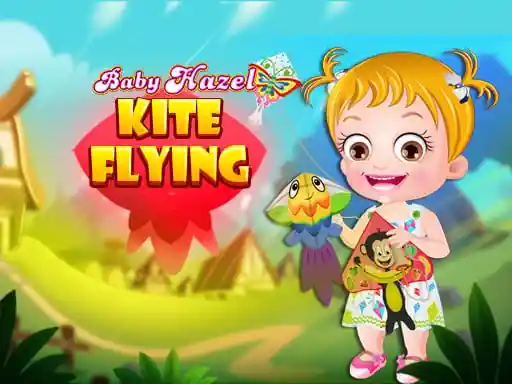 Baby Hazel volando una cometa