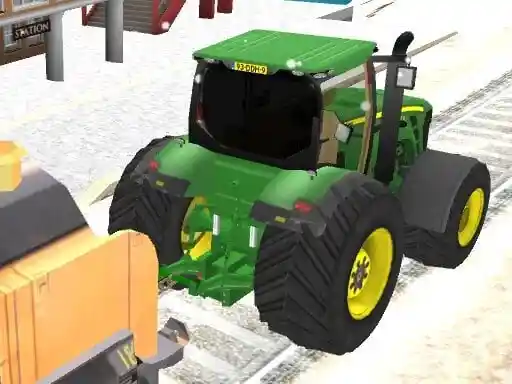 Game: Tractor encadenado remolcando tren