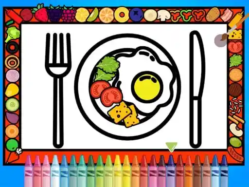 Game: Color y decora un plato de cena.