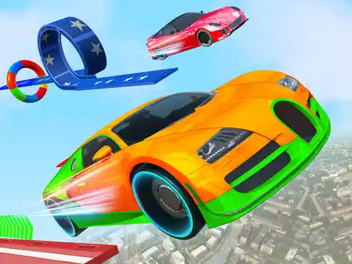 Loco juego de coches en rampa con pistas imposibles.