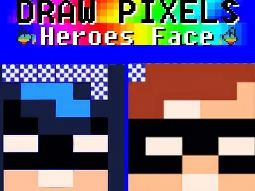 Game: Dibuja la cara de los héroes de píxeles.