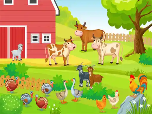 Game: Desafío de rompecabezas de animales de granja