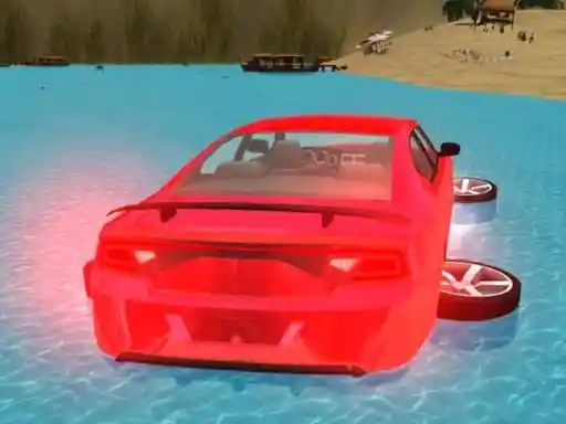Game: Coche flotante de agua surfista