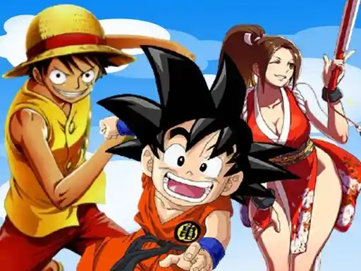 Game: Goku, Luffy y Mai corren.