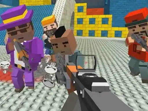 Game: GunGame shooting warfare blocky combat