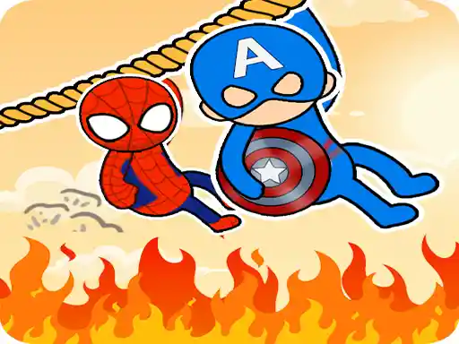 Game: Rompecabezas de la cuerda de rescate del héroe