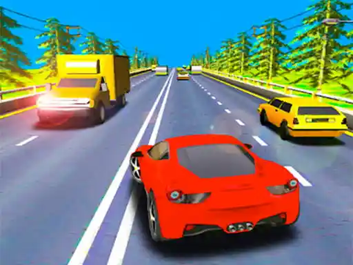 Game: Carrera de carretera de alta velocidad con tráfico.