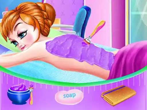 Game: Salón de spa corporal de princesa de hielo