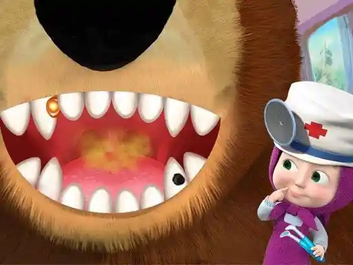 Game: Masha y el juego del dentista del oso.