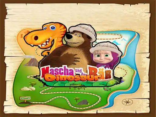 Game: Masha and The Bear dinosaur
