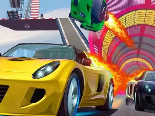 Game: Salto de coche en mega rampa