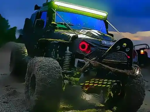 Game: Rompecabezas de conducción de Jeep todoterreno