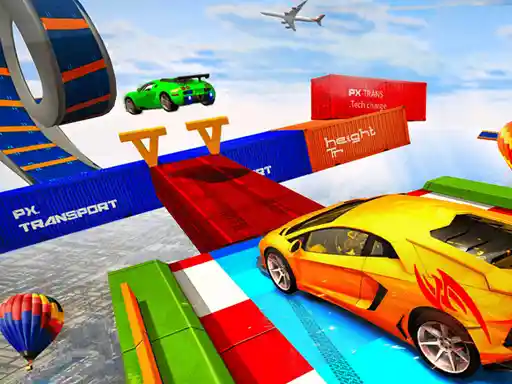 Game: Carreras de rampa en el cielo con saltos gigantes de autos.