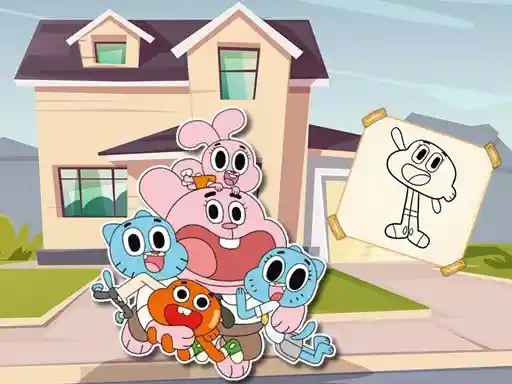 Game: Juego de colorear de El Mundo de Gumball