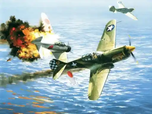Game: Arte de aviación, deslizamiento de combate aéreo.