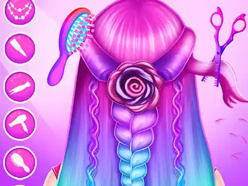 Game: Salón de trenzado de cabello para niñas