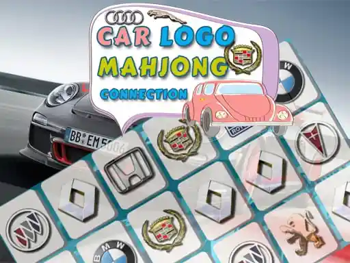 Game: Conexión de Mahjong con logotipos de coches