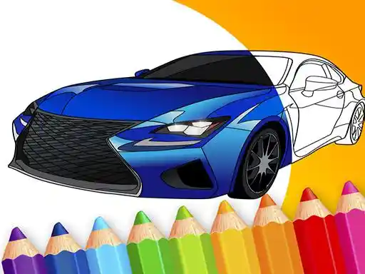 Game: Dibuja un coche Libro de colorear de coches de lujo japoneses.