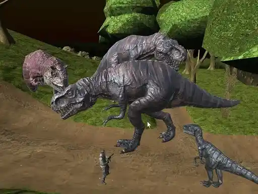 Caza de dinosaurios multijugador a medianoche