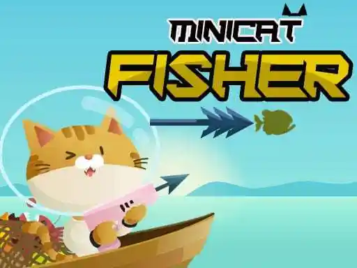 Game: Minicat Fisher es un juego de pesca en el que controlas a un gato pequeño que se encuentra en un bot