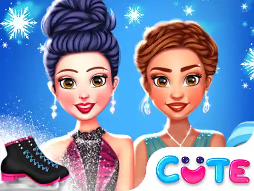 Game: Atuendos de princesa para patinaje sobre hielo en invierno.