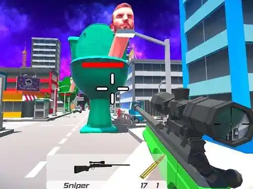 Game: Skibidi: Disparos de supervivencia en el baño con cámara en primera persona.