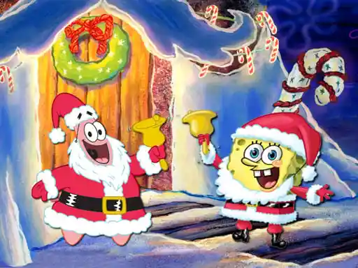 Game: Puzzle de rompecabezas de Navidad de Bob Esponja