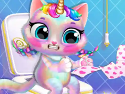 Game: Brillo mi princesa gata unicornio cuidando
