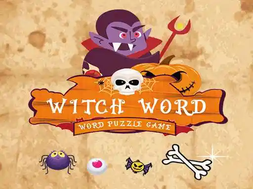 Game: Juego de rompecabezas de palabras de Halloween de Brujas