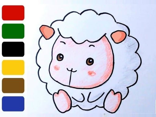 Play: Baby sheep ColoringBook Img