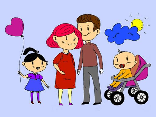 Play: Happy Family Coloring Book Img