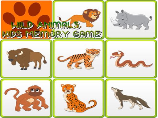 Play: Kids Memory  Wild Animals Img