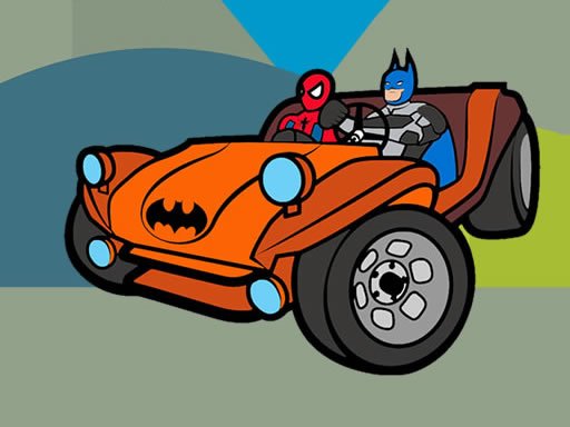 Play: Superhero Cars Coloring Book Img