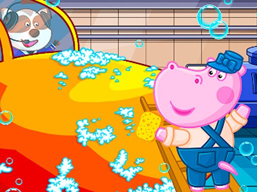 Play: Hippo Car Service Station Img