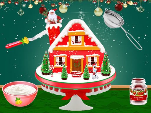 Play: Xmas Gingerbread House Cake Img